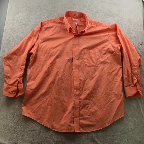 Izod Mens Dress Shirt Size 3XL 19 Neck Long Sleeve Button-Up Wrinkle-Free Twill - Picture 10 of 11